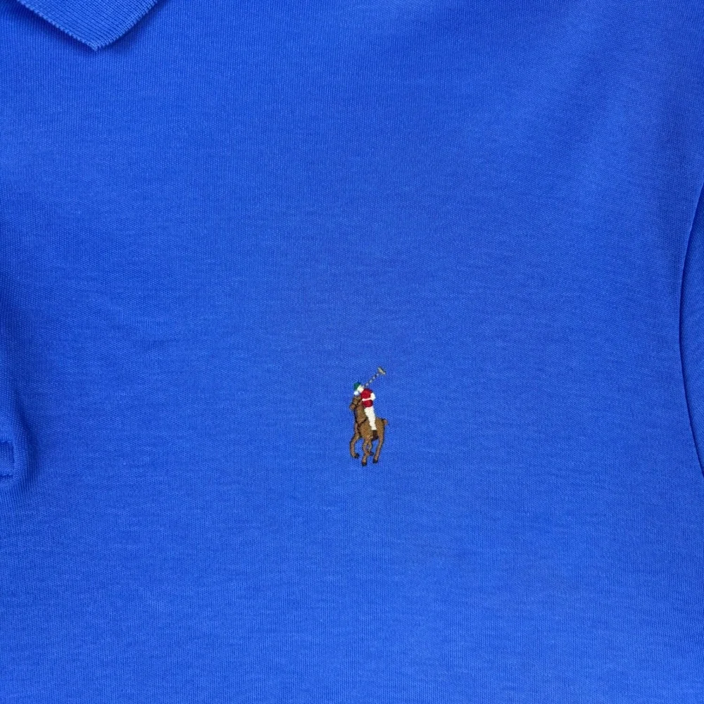 Polo Ralph Lauren Mens XL Blue Classic Fit Short Sleeve Performance Y2K Polo